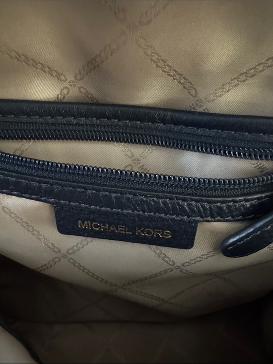 Michael Kors Navy Leather Backpack with Gold Hardware main image 12